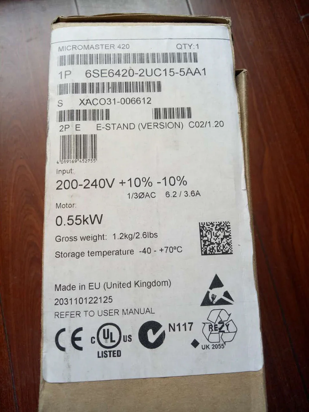 

1pc New In Box 6SE6440-2UC15-5AA1 6SE6 440-2UC15-5AA1 Expedited Shipping