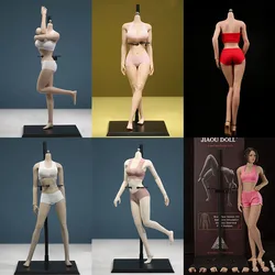 JIAOU DOLL 1/6 Flexible Female Seamless Body 12 inch Small Mid Large Breast Action Figure Multicolor Skin Asian Europen Body