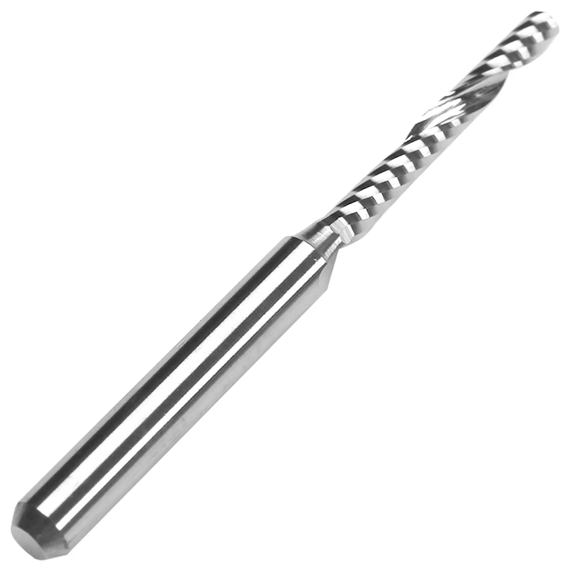 Hot 10X 2Mm X 15Mm Carbide Single Flute Spiral End Mill CNC Router Bit