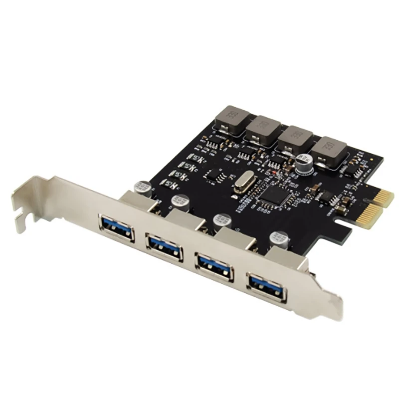 PCI-E VL805 Four-Port USB 3.0 Super High-Speed Expansion Card 5V/3A/Port Self-Powered For PC