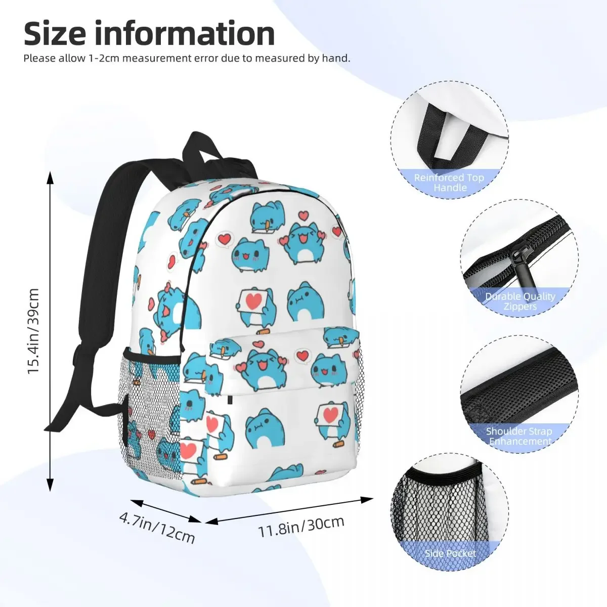 Comic Cat Bugcat Capoo Bug Cat Backpacks Teenager Bookbag Fashion Children School Bags Travel Rucksack Shoulder Bag