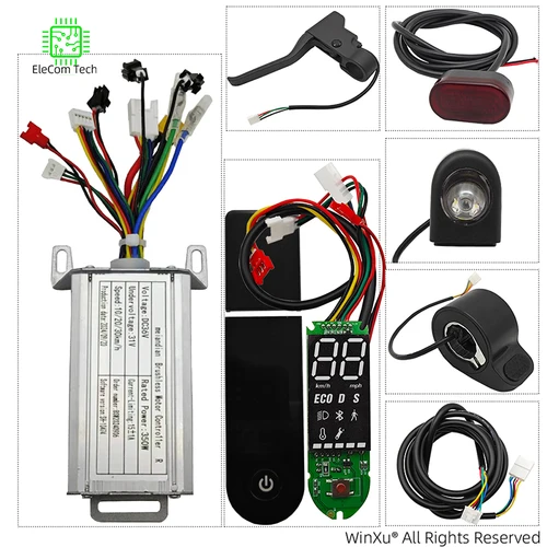 Motor sin escobillas para patinete eléctrico M365, controlador Universal, tablero LED, Kit de 36V y 350W para conversión de reparación Xiaomi M365