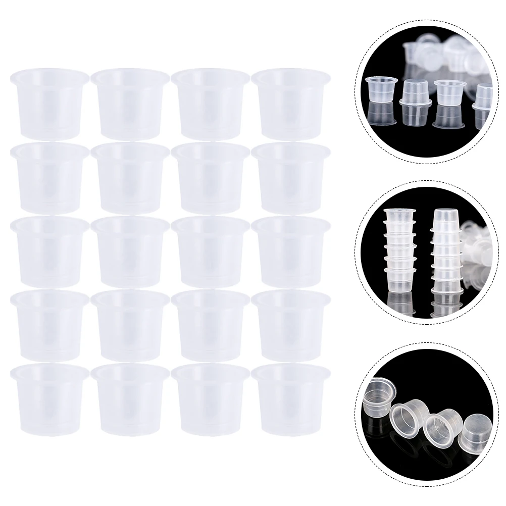 

1000pcs 8Mm Transparent Tattoo Pigment Cups Disposable Ink Containers For Beauty Salon Home Easy Clean Plastic Color Ink Holders