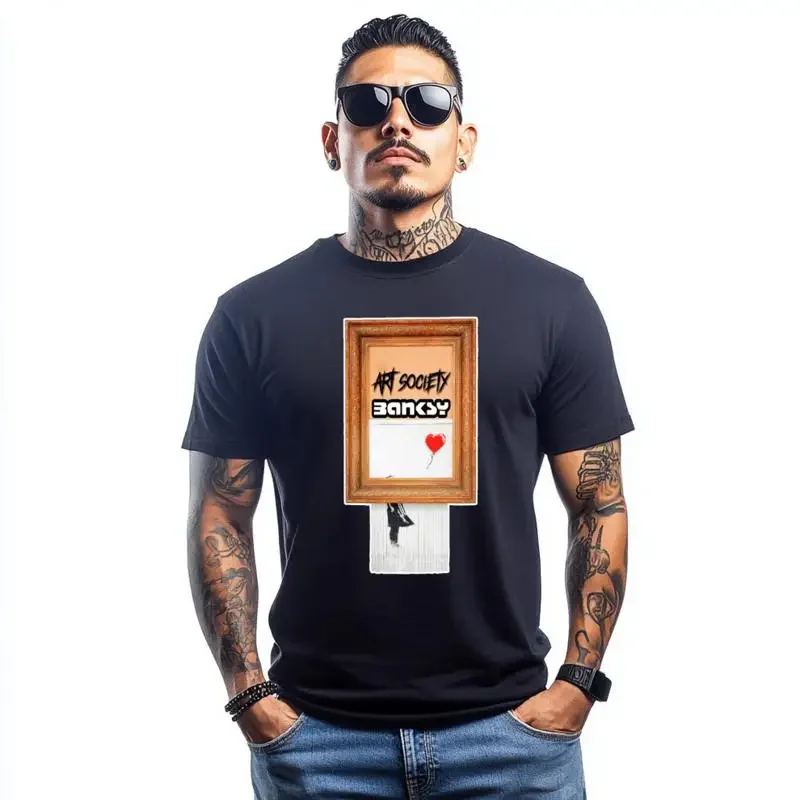 NEW Art Society x BANKSY VANDAL BLACK T Shirt SMALL 3 LIMITED RELEASE
