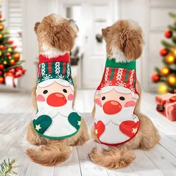 New Santa Claus Dog Clothes Avatar Cute Pet Clothes Contrasting Dog Coat New Christmas Festival