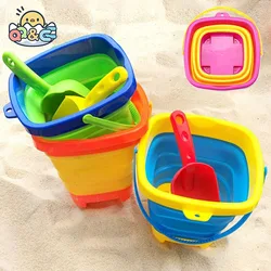 Children Beach Toys Kids Play Water Toys Foldable Portable Sand Bucket Summer Outdoor Toy Beach Play Sand Water Game Toy for Kid