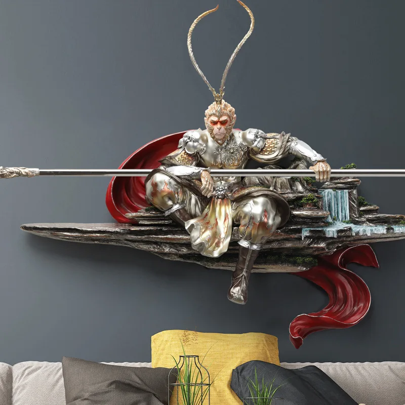 Wall Decoration Three-dimensional Living Room Sofa Background Wall Hanging Jewelry Restaurant Wall Hanging Wukong