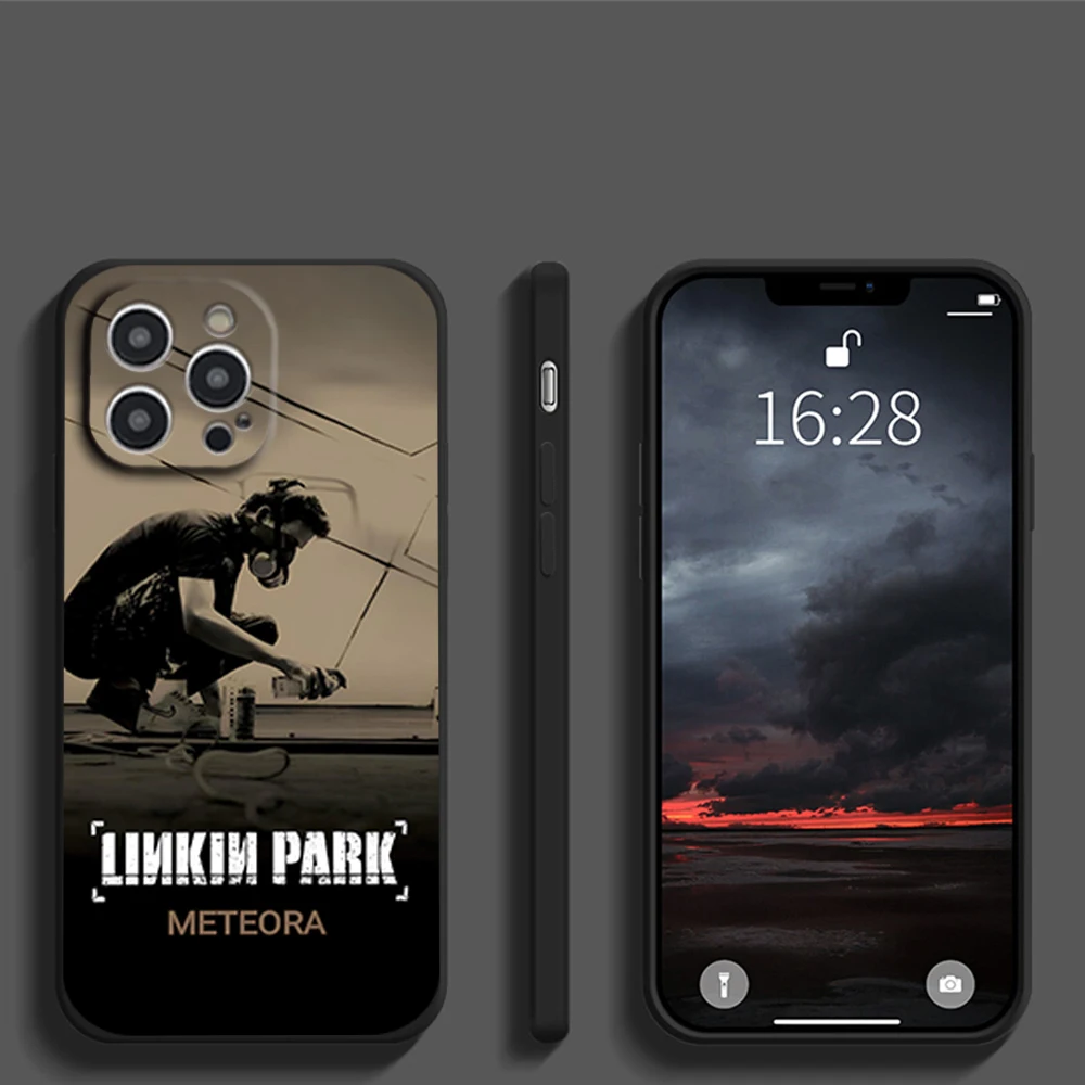 Band L-Linkin Hybrid Theory P-Park Phone Case For iPhone 16 11 12 13 14 15 Pro Max Plus Black Soft Shell