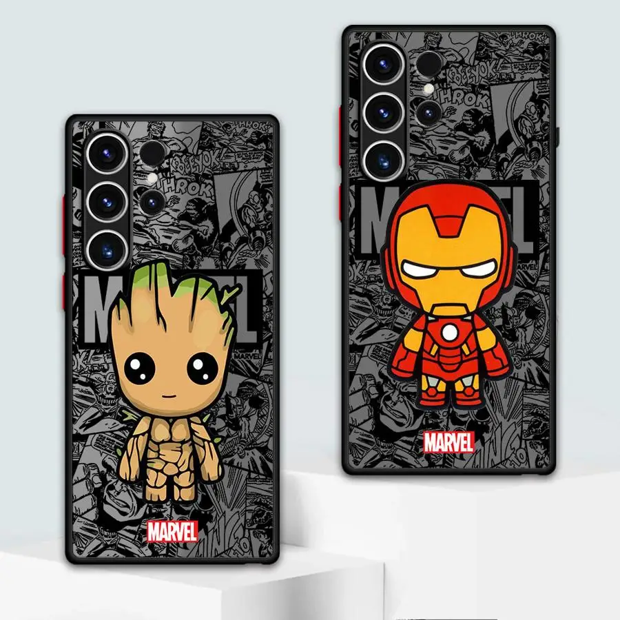 Marvel Groot Ironman Phone Case for Samsung Galaxy A16 5G A71 A51 A31 A70 A30 A05 A50 A06 Note 20 10 Plus 9 8 Matte Cover