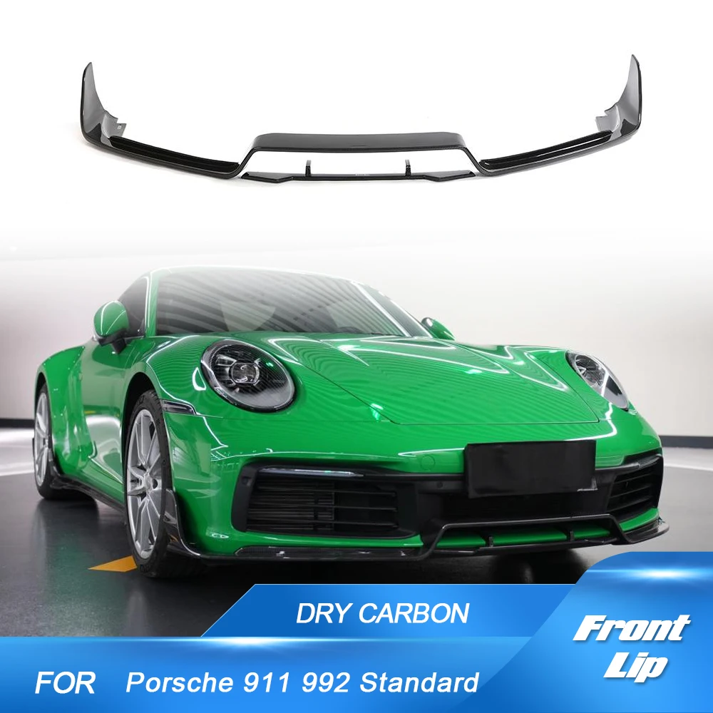 

Dry Carbon Fiber Car Front Bumper Lip Spoiler Body Kits For Porsche 911 992 Standard 2019-2023 Car Front Chin Lip Protection