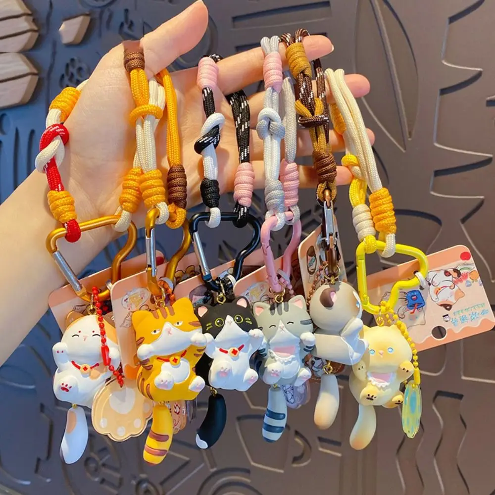 

Backpack Decoration Cat's Paw Puppy Cat Keychain Pattern Lucky Siamese Cat Pendant Cartoon Resin Hairball Pupp Pendant Unisex