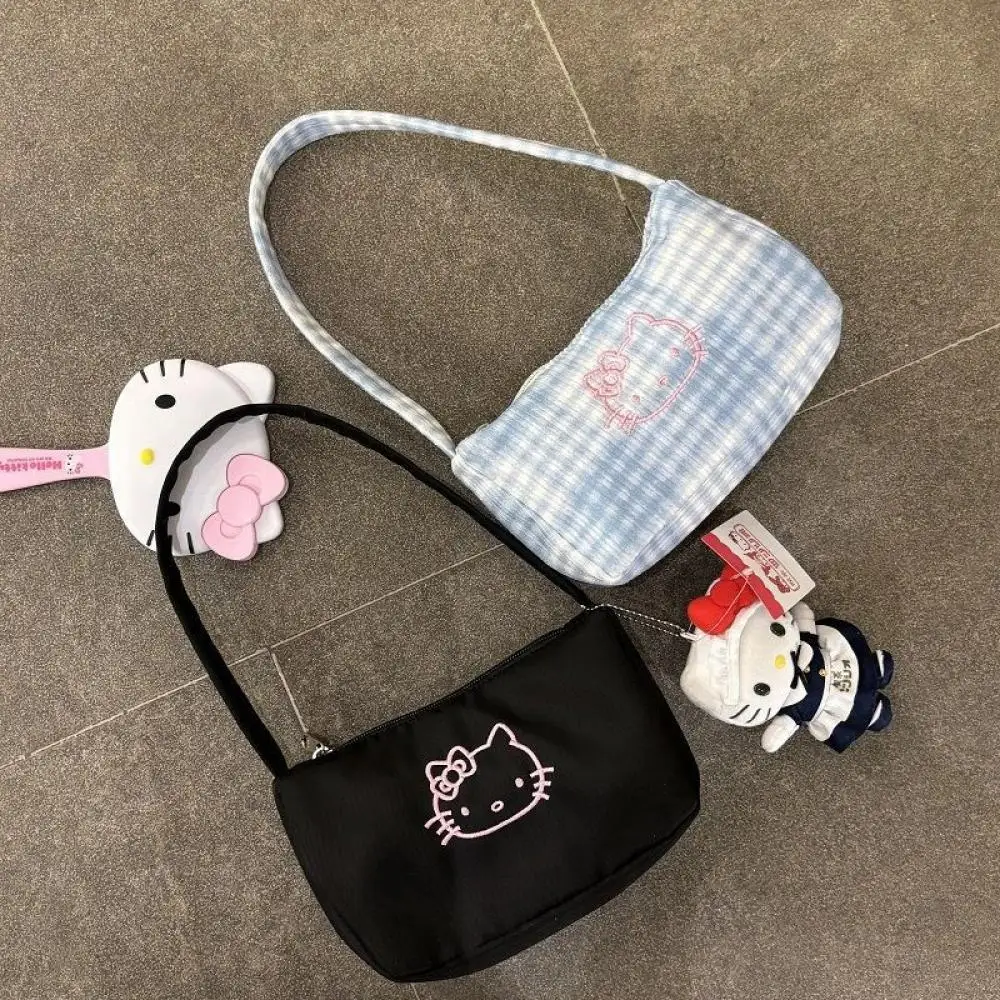 

Miniso Single Shoulder Hellokitty Embroidered Handbag Is Versatile Cute and Fresh A Large Capacity Underarm Bag for Girls