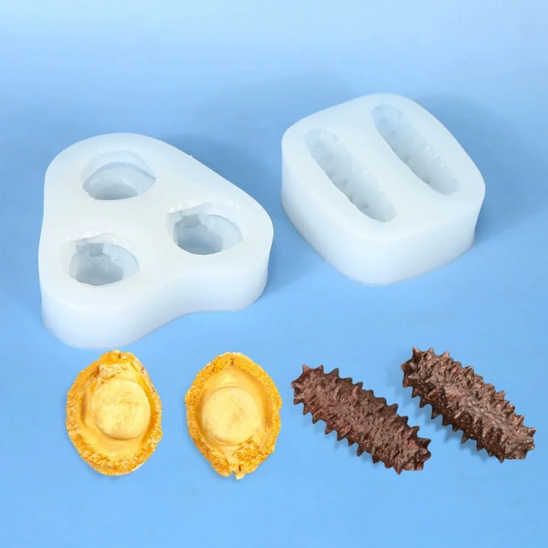 

Cold Dish Plating ， Aromatherapy Candle Cake Decoration & Plaster Ornament Mold， Simulation Sea Cucumber Abalone Silicone Mold