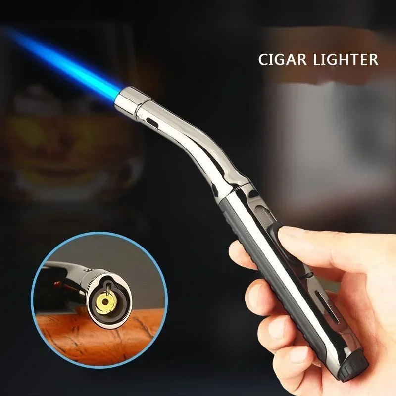 Jet Windproof Lighter Gas Spray Gun Cigar Lighter Outdoor Barbecue Kitchen Ignition Welding Turbo Lighter High Temperature