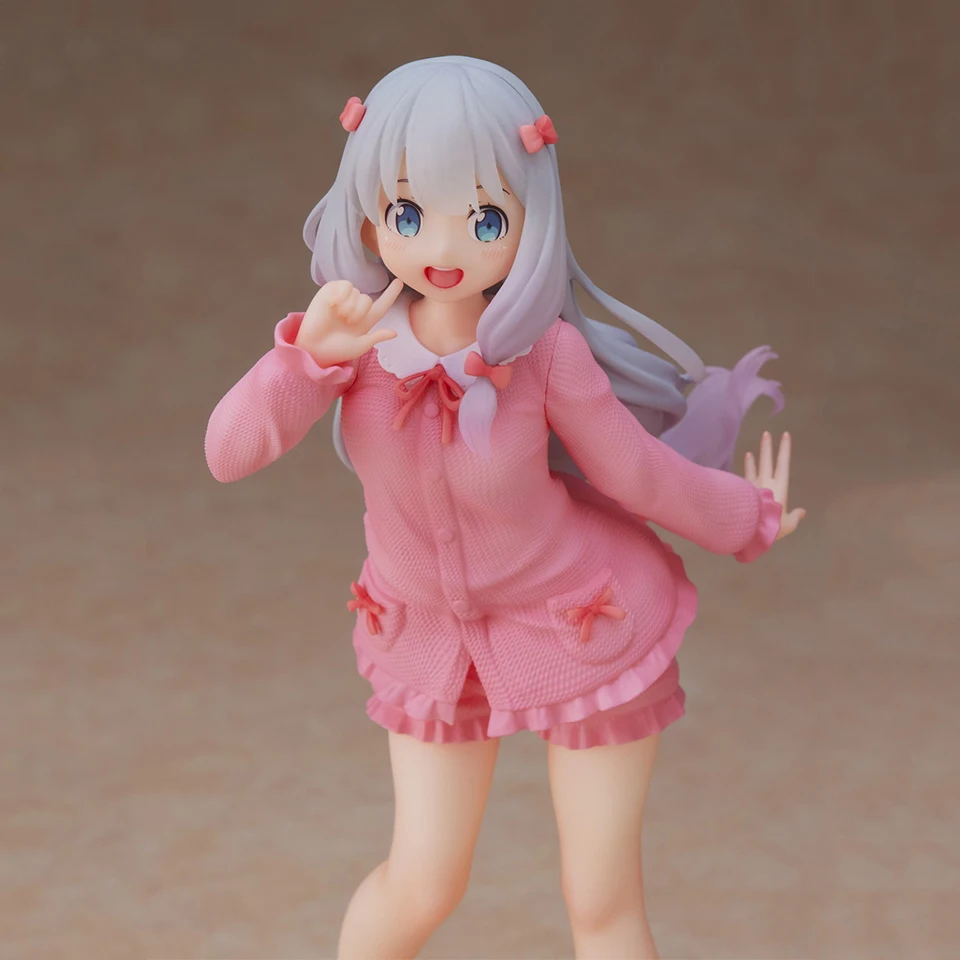 Qwiooe Original Taito Eromanga Sensei 20cm Izumi Sagiri Coreful Sleeping Suit PVC Action Figure Model Doll Toys For Girls