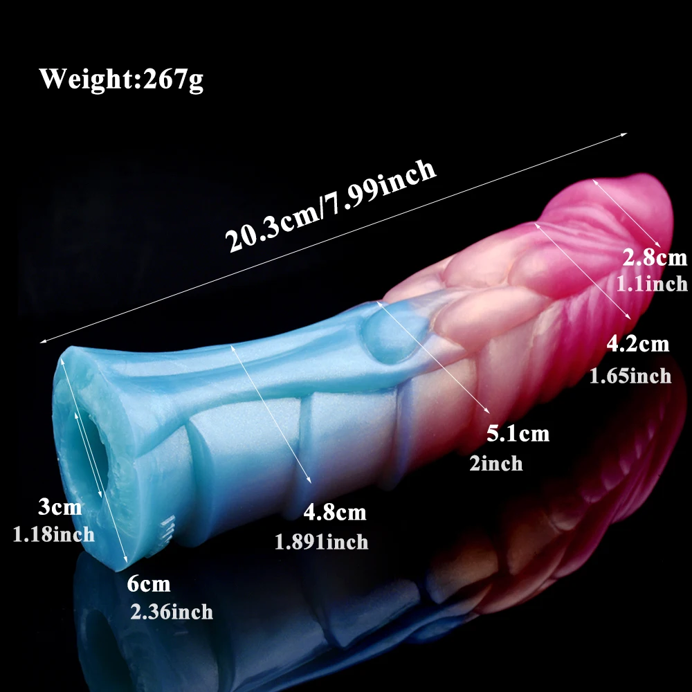 NNSX Unicorn Flexible Glans Penis Enlarger Extender Delay Ejaculation Cock Ring Sleeve Silicone Wearable Adult Sex Toys For Men