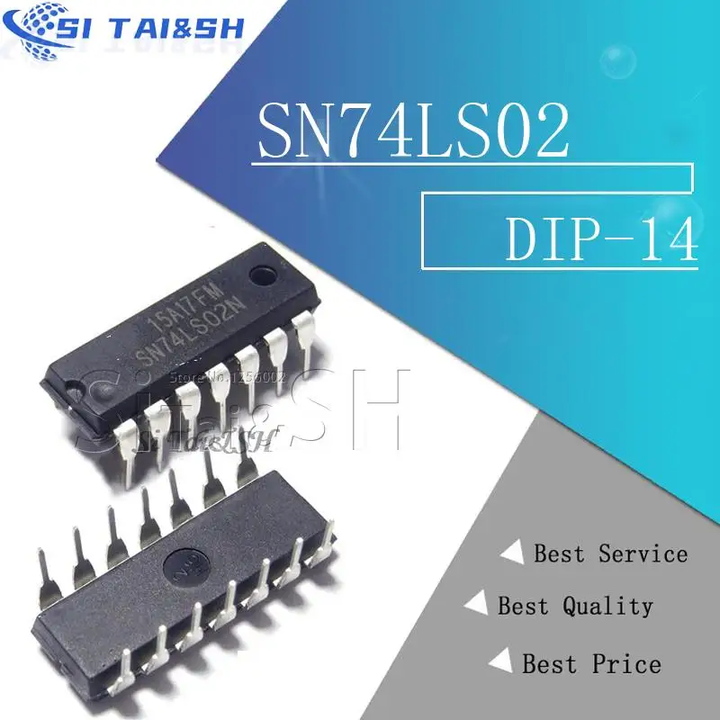 10PCS HD74LS02P DIP14 HD74LS02 DIP SN74LS02N 74LS02 SN74LS02 DIP-14 new and original IC