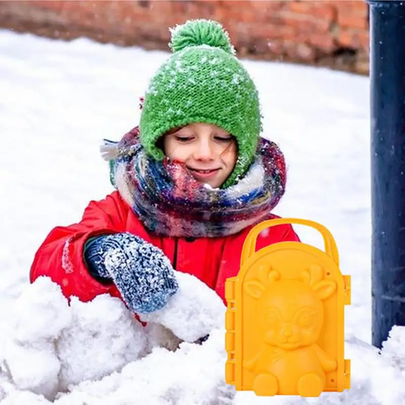 Zand Mallen Winter Sneeuw Speelgoed Kerst Sneeuw Sculptuur Mallen Cartoon 3D Sneeuw Kasteel Mallen Winter Sneeuw Fort Maker Speelgoed Voor Kinderen