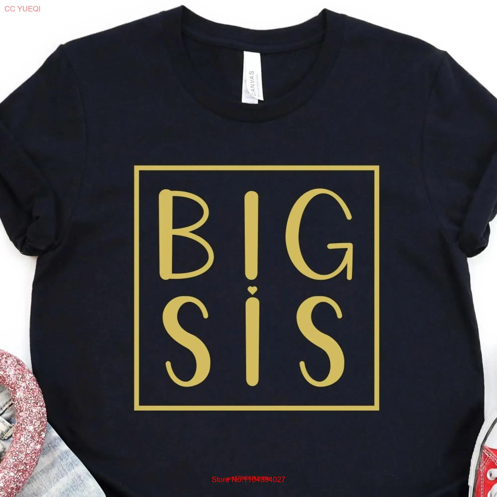 Футболка Big Sis Little Sister Baby AnnouncemenT для малышей, молодежная футболка для подарка с длинными или короткими рукавами Футболка Big Sis Little Sister Baby AnnouncemenT для малышей, молодежная футболка для подарка с длинными или короткими рукавами