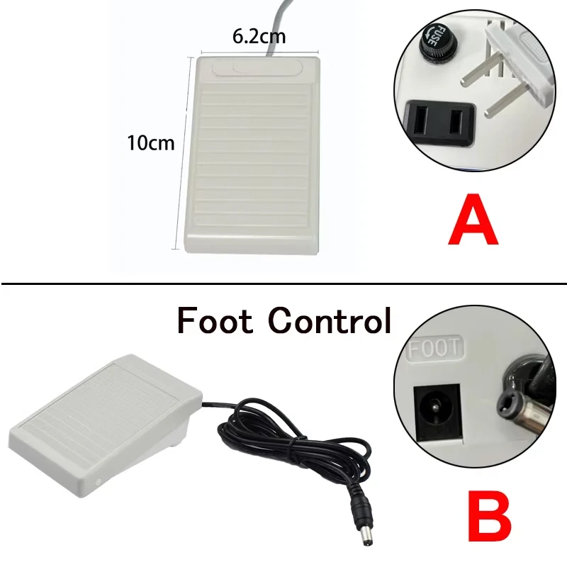 

Dental Foot Switch for Marathon Motor & Micromotor - Electric Foot Control Pedal for Dental Equipment
