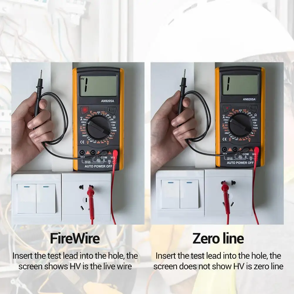 

DT9205A Digital Multimeter Auto Recognition & NCV Induction, Measures AC/DC Voltage, Current Electrical Tester for Electricians