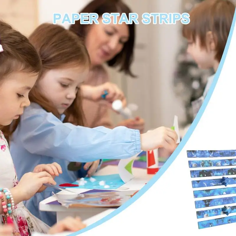 Paper Strips For Stars 136 Sheets 8 Assortment Color Star Paper Decorative DIY Hand Art Crafts Multifunctional Lucky Star