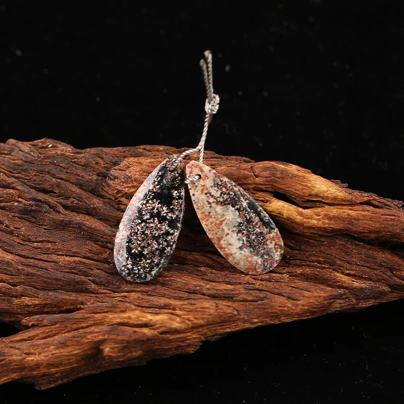 

B&F Snow Flake Obsidian Earring Beads for Jewelry Making, Handmade Natural stones beads, Stones for jewelry Making Supplies