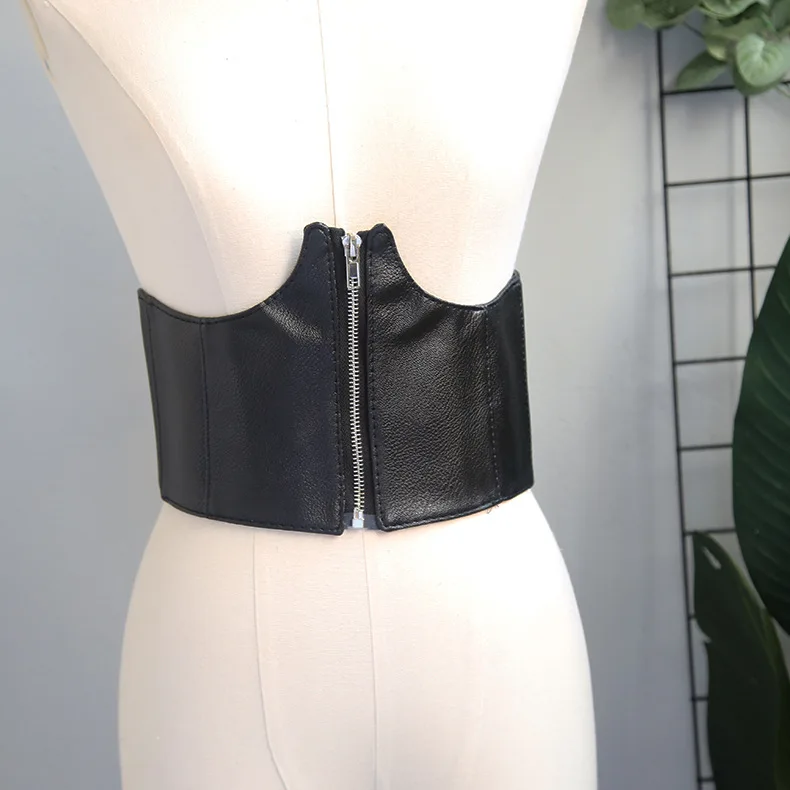 

European and American Street Fashion Strap Waist Seal Decoration Black Ins Punk Style Suspender with Suit Belt Women's Waist