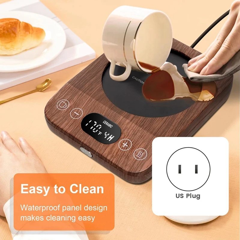 Coffee Mug Warmer, Auto On/Off Upgrade -Induction Mug Warmer For Desk With 9 Temperature Settings,1-9 Timer