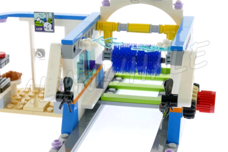 339 stücke Freunde Heartlake Spinning Pinsel Auto Waschen Tankstelle Go-kart Launcher 11037 Bausteine spielzeug Kompatibel Mit Modell