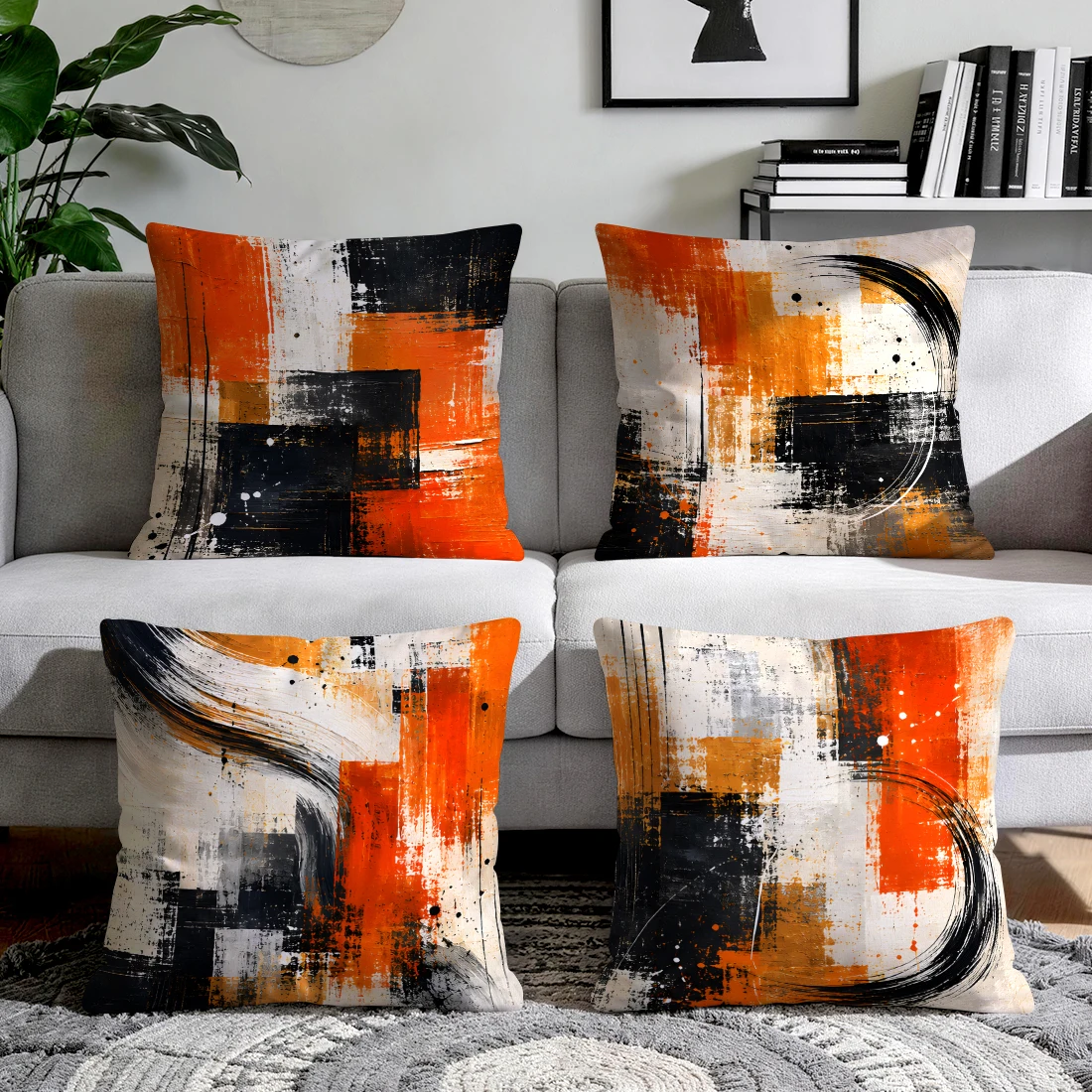 Splatter Abstract Art Pillowcase Printed Polyester 40/45/50cm Throw Pillowcover Decorative Sofa Cushion Pillowslip Home Decor