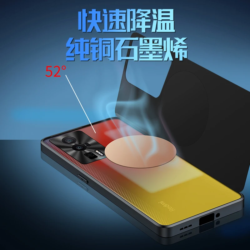 Aluminum Alloy Heat Dissipation Case for Redmi K60 K50 Ultra K40S K50 Gaming K40 Pro Case Graphene Cooling RedCopper Metal Cover