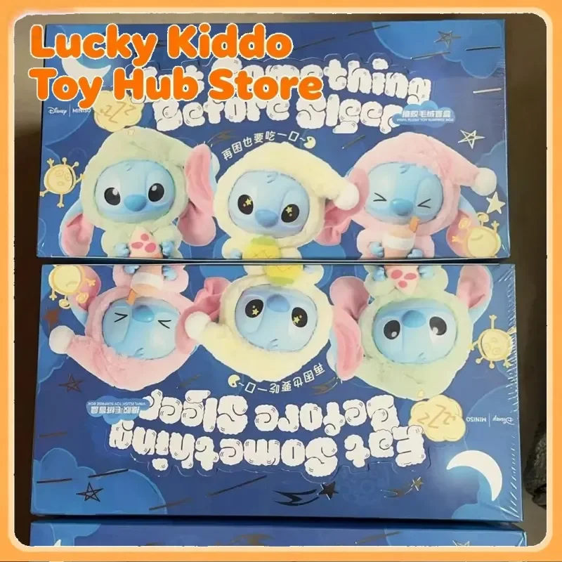 

Лидер продаж, подлинная серия Disney Stitch Eat Some Thing Before Sleep, модная слепая коробка, игрушки, кавайная кукла, брелок, подвеска, загадочная коробка