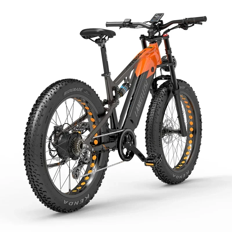 LANKELEISI RV800 Ebike 750W Bafang Motor 48V20Ah Full Suspension Electric Bicycle All-terrain 26*4.0 Inch Fat Tire Electric Bike