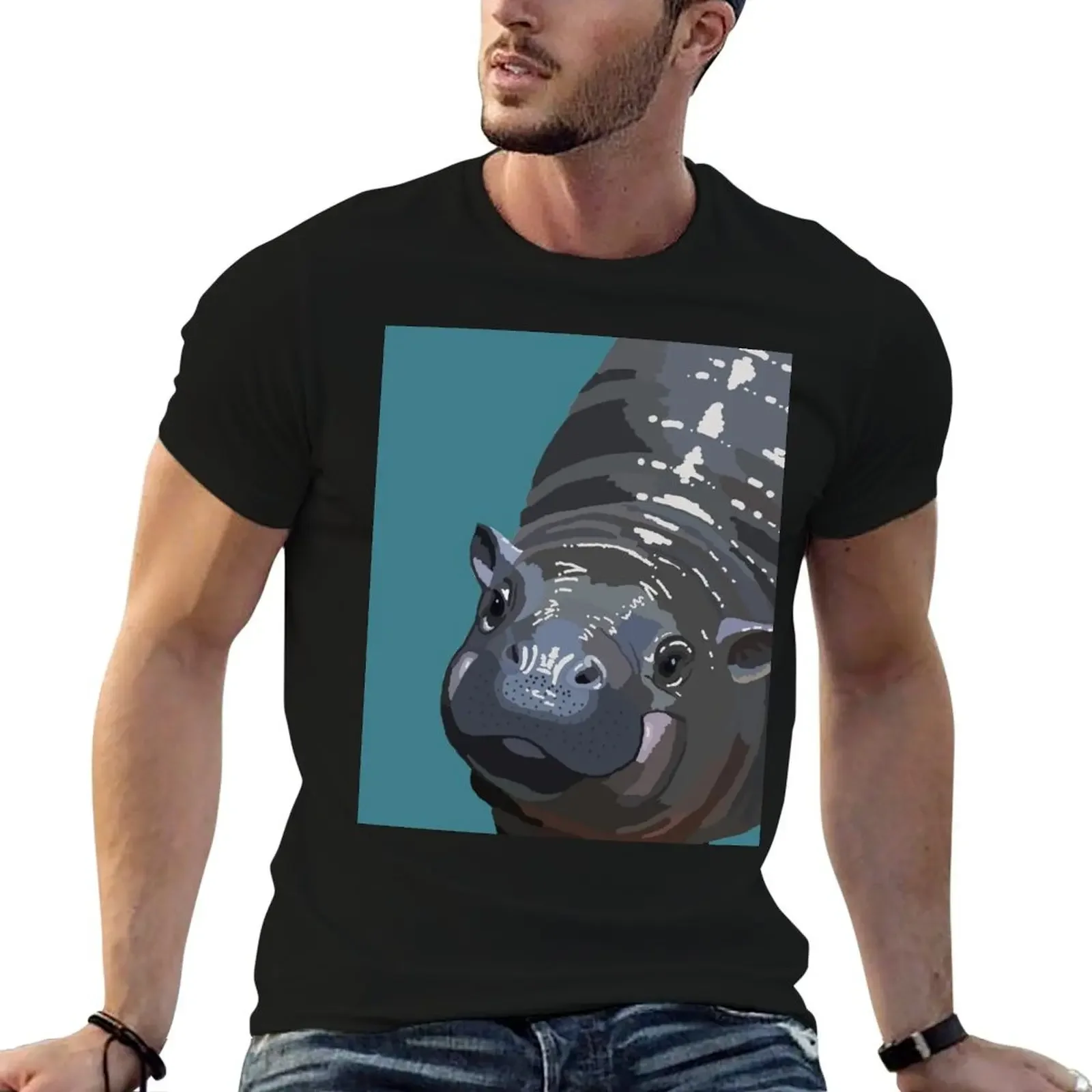 

The Best Pygmy Hippo T-Shirt Man t-shirt vintage clothes shirts graphic mens t shirt graphic