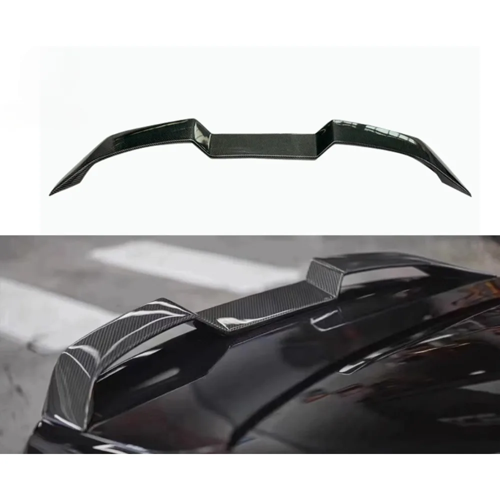 For BMW M3 G80 G22 M4 G82 2021+ Dry Carbon Fibre V Style Tail Fins Rear Spoiler Guide Wing Rear Wing Body Kit Decoration