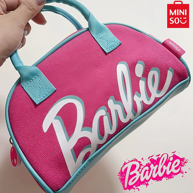

MINISO Famous and Excellent Barbie Sunshine Shining Series Mantou Bag Fashion cute Versatile Handbag Christmas Gift for Girls