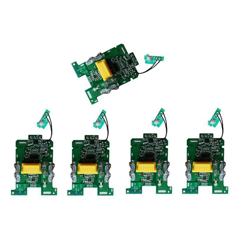 

5 шт., защитная плата BMS PCB для литий-ионного аккумулятора BL1830 для Makita 18 в, электроинструмент BL1815 BL1860 LXT400 BL1850, зеленый