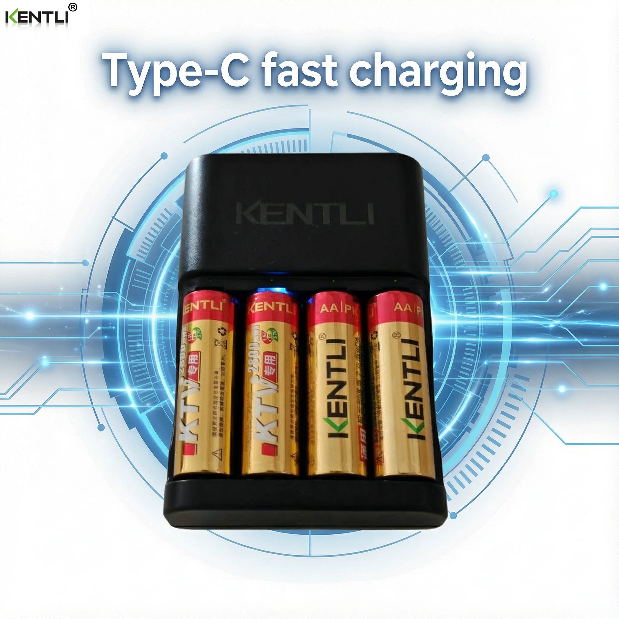 KENTLI KTV 1.5V 2600mWh li-ion Rechargeable battery Lithium Battery for Multimeter Microphone Toy Remote Control KTV use+Charger