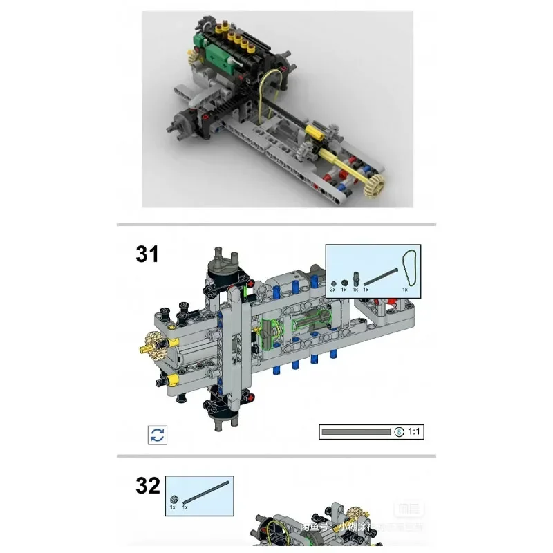 MOC-189698 City Transport Crane 3 Building Blocks modello 3091 Parts Building Blocks Education Kids Birthday Toys Gifts