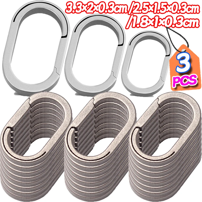 Titanium Quick Detachable Key Ring Keychain Connecting Ring Mini Luxury Car Key Chain Connection Buckle EDC Key Ring Accessories