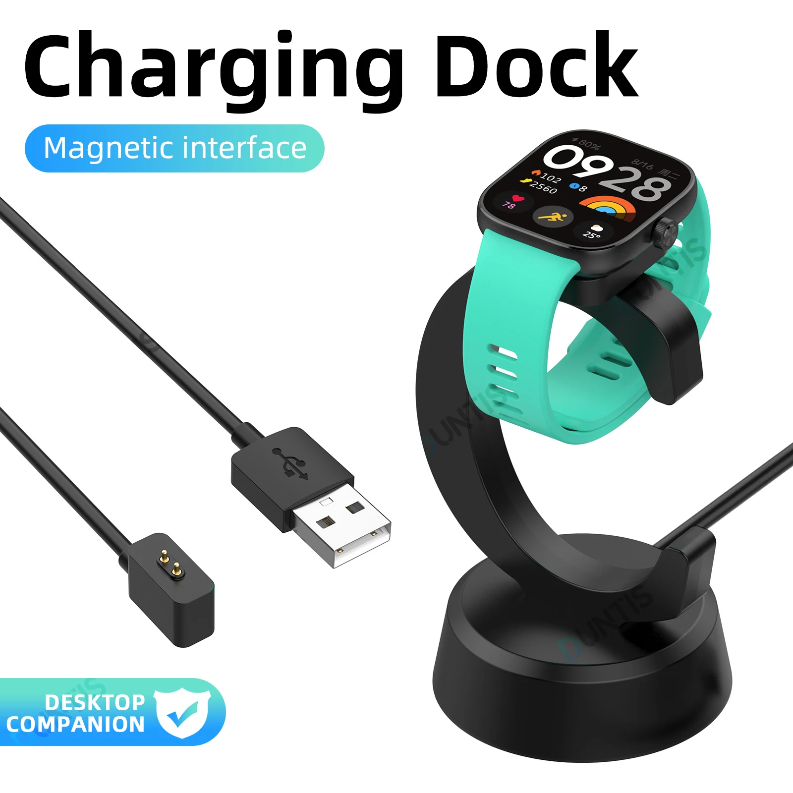 Charging Dock Charger Cradle For Xiaomi Redmi Watch 6 5 4 Smart Watch Usb Charger Stand Wired Cable For Mi Band 10 9 Accessories