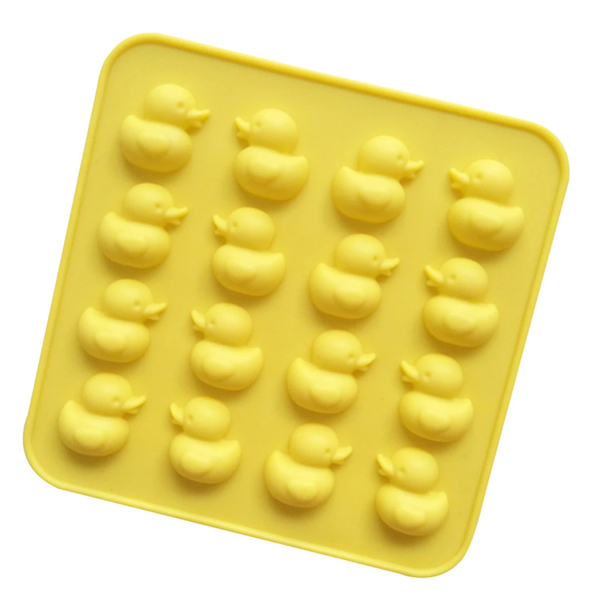 16 Silicone Duck Chocolate Molds, Ice Tray Molds, High Temperature Resistance and Easy Cleaning, Fire Lacquer Wax Stand