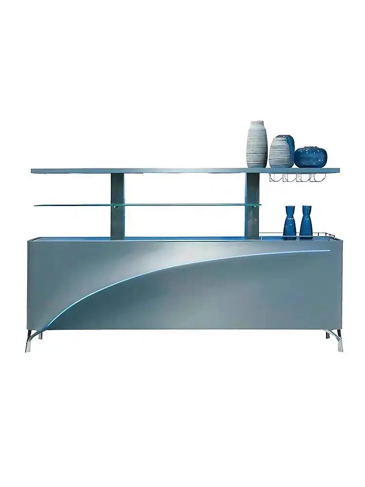 Light Luxury Dining Cabinet Design Modern Simple and High-end Living Room Side Cabinet Automatic Lifting Glass Wine Cabinet
