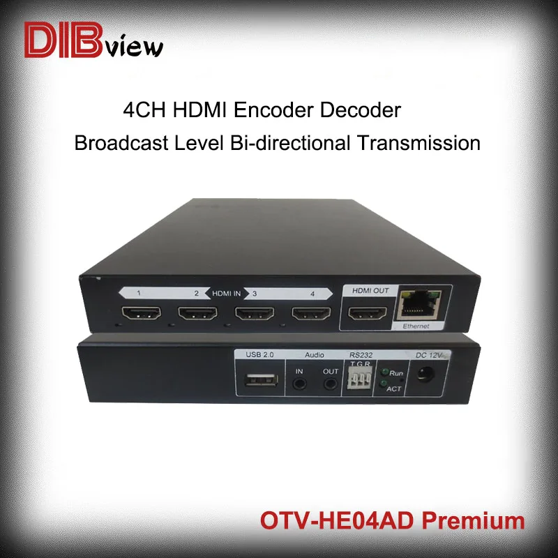 Dibview OTV-HE04AD Premium H264 H265 4CH HDMI IPTV Video Encoder for Live Streaming