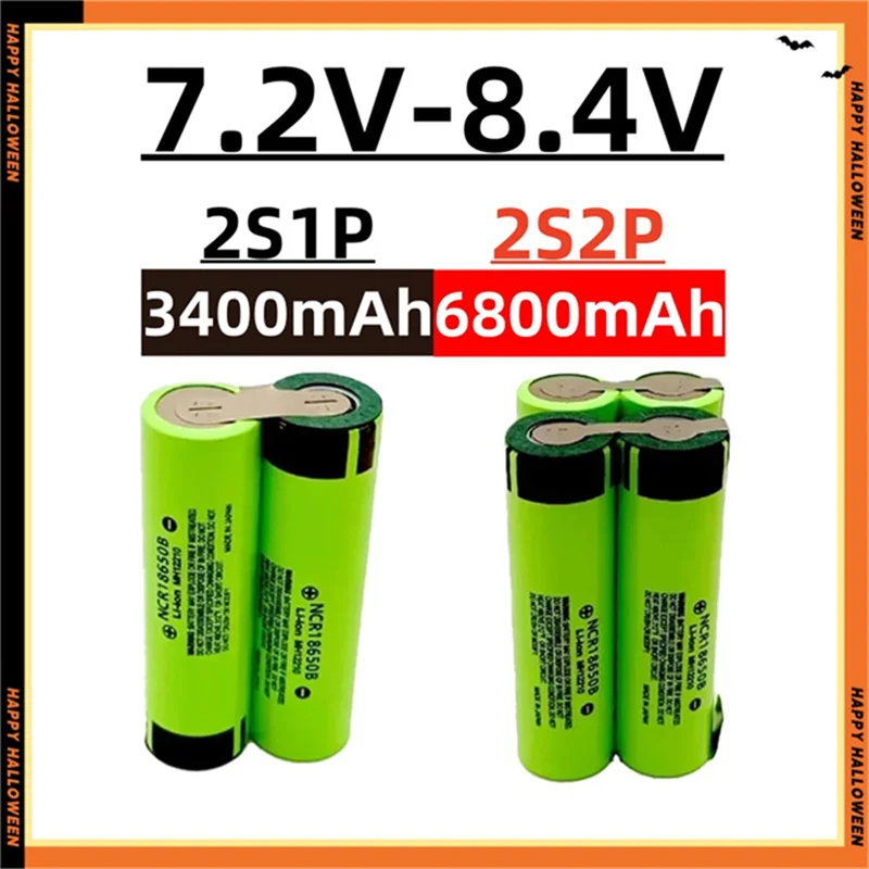 3400mAh/6800mAh 18650 بطارية حزمة 7.2V 12V 14.4V 18V 21V لحزمة بطارية مفك البراغي 2S1P 3S1P 4S1P 5S1P NCR18650B #4