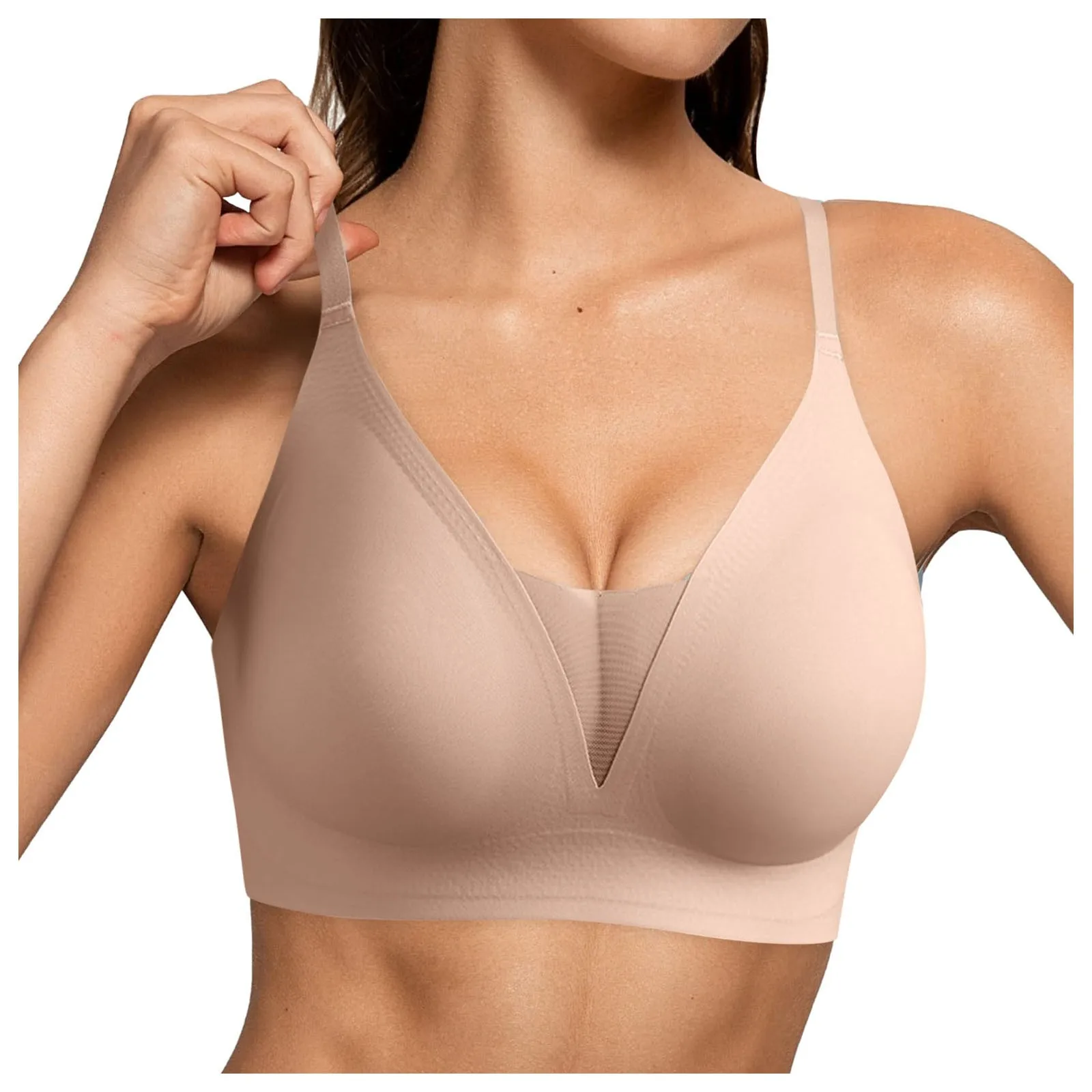 Women Sexy Shaping Thin Bra Adjustable Shoulder Strap Large Size Underwire Bra Breathable Comfortable Sports Underwear