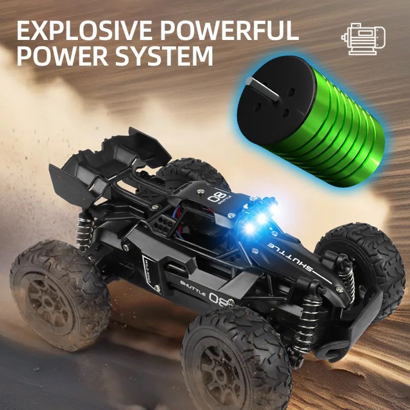 ZWN 1:32 2WD RC voiture avec quatre lumières LED couleur coque en alliage Buggy tout-terrain camions télécommandés garçons jouets pour enfants cadeaux