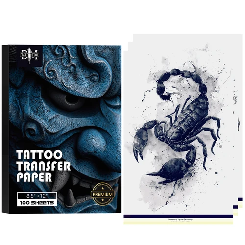 Papel de transferencia de tatuaje Premium, 20/50/100 Uds., 4 capas, mano libre, papel de plantilla para fotocopiadora térmica para tatuadores, suministros para tatuajes