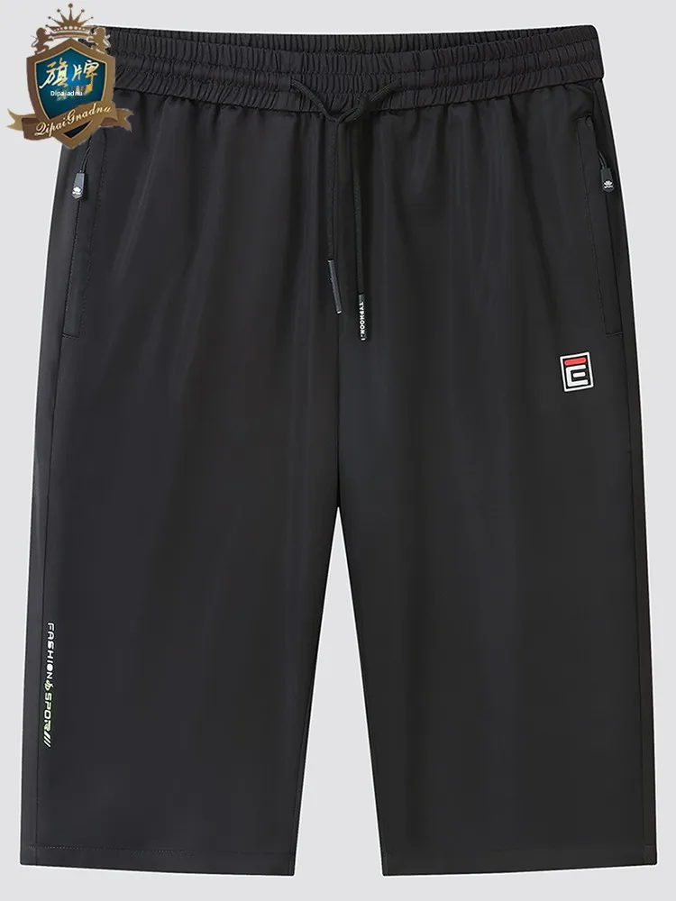 

plus Size Men's Ice Silk Running orts Summer Spor Casual Thin Breathable Qui Dry Seven-Foot Pants Faionable Urban Sle